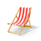 wooden beach chaise longue