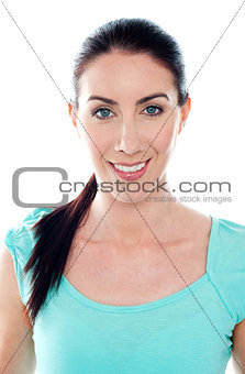 Portrait of beautiful caucasian woman