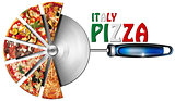 Italy Pizza on Cutter for Pizza