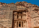 Al Khazneh or The Treasury in nabatean city of  petra jordan