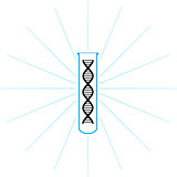 Test tube with DNA inside - vector