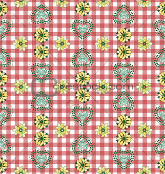 Red and White Country Style Tablecloth