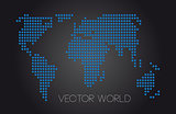 Vector dotted world map