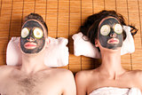 Couples retreat facial mask spa