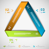 Infographic paper triangle template