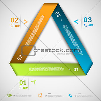 Infographic paper triangle template