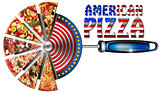 American Pizza on Cutter for Pizza
