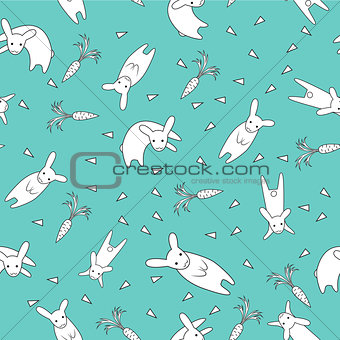 Rabbit seamless pattern