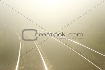 Railroad seeking to distance in fog