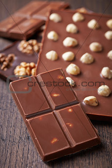 various chocolate bar