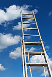 Ladder pointing to the sky