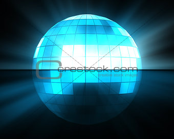 Blue disco ball