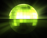 Green disco ball