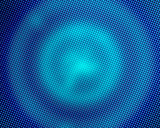 Blue pixelated circles