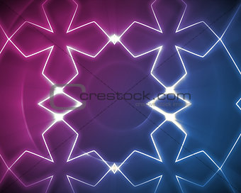 Symmetrical pattern blue and pink