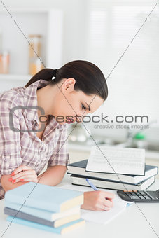 Woman studying