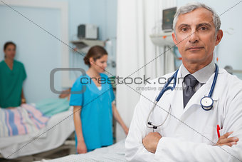 Doctor in hospital room