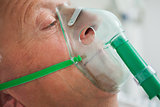 Man wearing oxygen mask