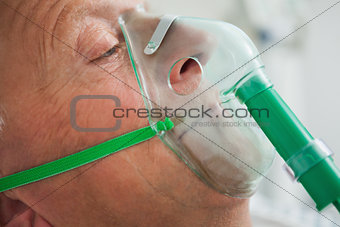 Man wearing oxygen mask