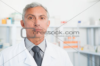 Chemist wearing lab coat