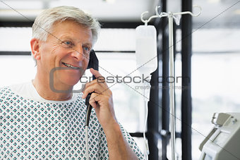 Patient on payphone