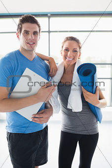 Trainer with a happy client