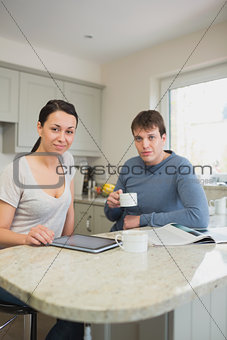 Two people spending time together with a cup of coffee