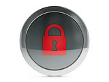 Black security icon with highlight