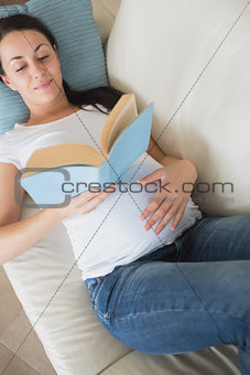 Prospective mother with her hand on the belly