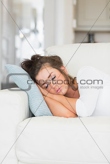 Young woman having nap