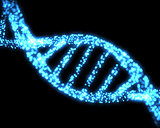 Blue DNA helix