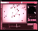Pink molecule cells interface