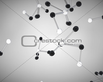 Black and white molecule cells