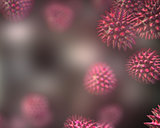 Pink virus cells