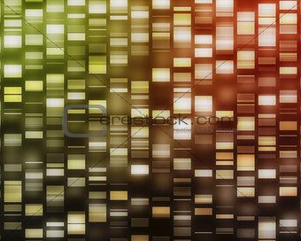 Yellow, red, orange DNA strands