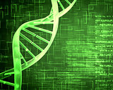 Green DNA Helix background squares