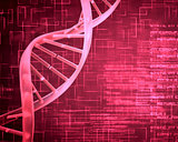 Pink DNA Helix background squares
