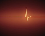 Orange ECG heartbeat