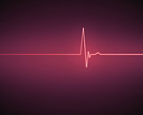 Pink ECG heartbeat