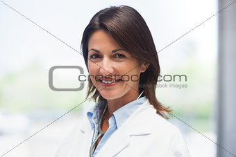 Portrait of doctor in lab coat