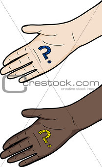 Hand with Question Mark