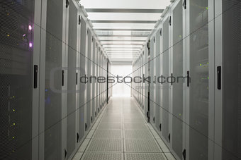 Empty hall of servers