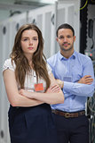 Two data center workers