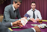 Men playing poker