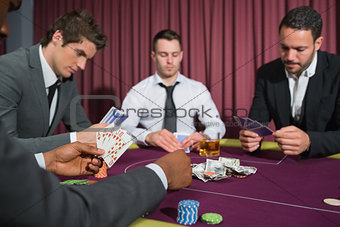 Men at the poker table