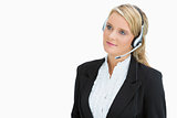 Woman working in call centre