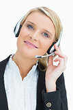 Woman in call centre