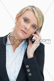 Blonde on the phone