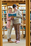 Couple standing at the library