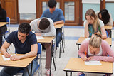 Students sitting a test